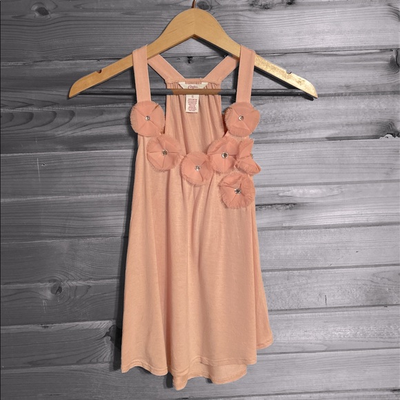 Candie's Tops - Candies Pink Floral Sequin Razorback Tank Top
